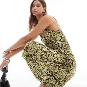 RARE - H&M Yellow and Black Animal Print Coverup